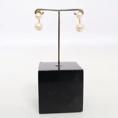 Örhängen (Vit, Guldfärgad) Silver