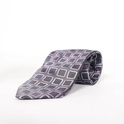 Cravate (Violet, Bleu, Gris) de Carlo Palazzi Soie