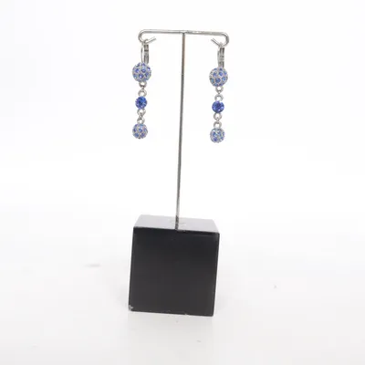 Oorbellen (Blauw, Zilver) Onbekend materiaal