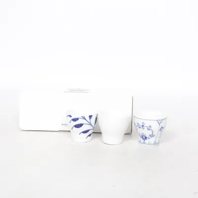 Sakeglas (Hvid, Blå) fra Royal Copenhagen