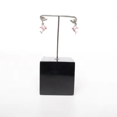 Oorbellen (Roze, Zilver) Onbekend materiaal