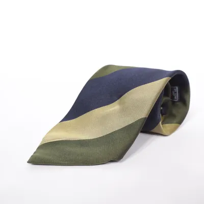Tie (Green, Blue) from Hemley Silk