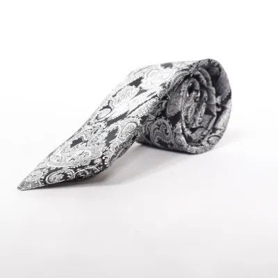Cravate (Noir, Gris) de Batistini Soie