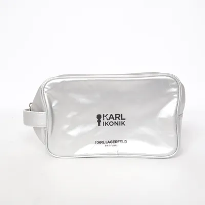 Toilettas (Zilver) van Karl Lagerfeld Polyester, Polyurethaan