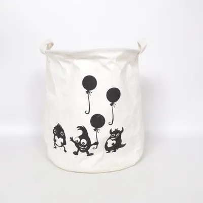 Tvättkorg (Vit, Svart)