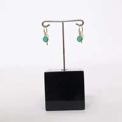 Earrings (Gold, Green) from Izabel Camille Gold plated, Silver