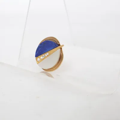 Broche (Blå, Hvid, Flerfarvet) Ukendt metal