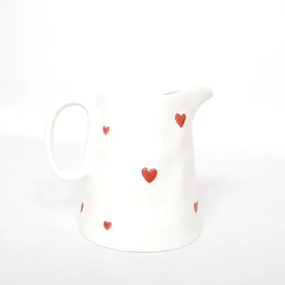 Cream jug (White, Red) from Dorre