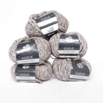 Fil (Insieme) de Lana Grossa Laine d'alpaga, Laine de mouton, Mohair, Polyamide