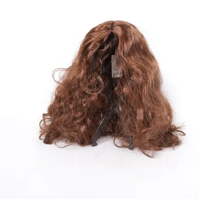 Pruik (Langhaarperücke braun mit Locken) van Orlob Polyester