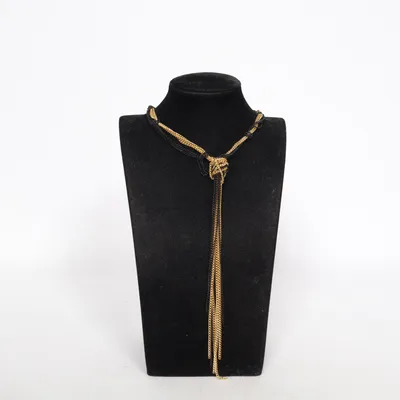 Halskæde (Sort, Guld) fra Fashion by Glitter Ukendt metal