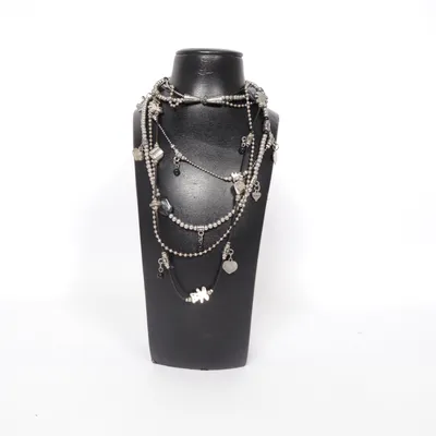 Necklace (Silver, Black) from Gemini Unknown metal
