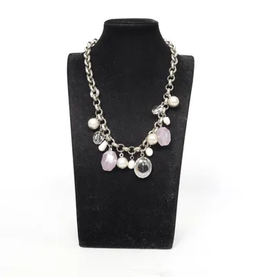 Collier (Argent, Violet, Blanc) de Pearls for Girls Métal inconnu