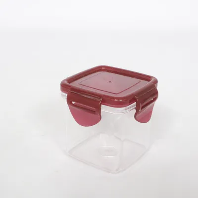Lunchtrommel (Rood, Transparant)