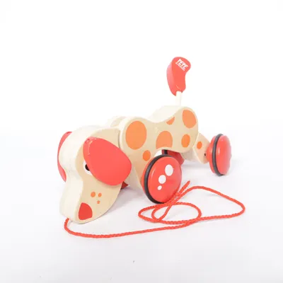 Jouet à tirer (Beige, Rouge, Orange) de Hape