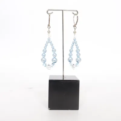 Oorbellen (Blauw, Grijs) Onbekend materiaal