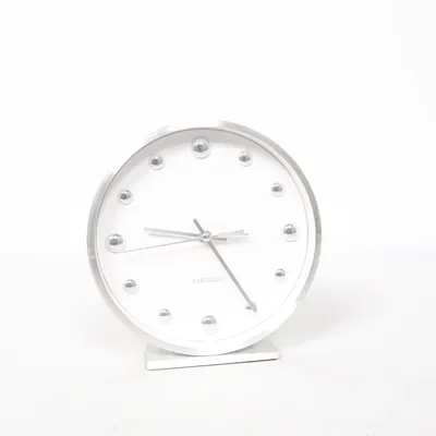 Table clock (White, Silver) from Karlsson