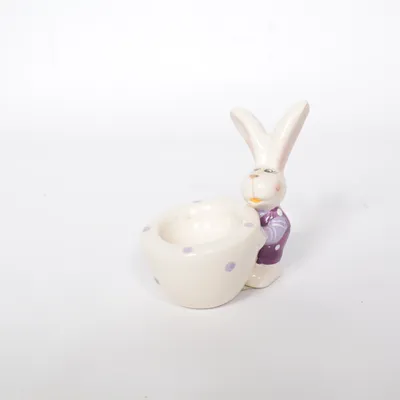 Egg cup (White, Purple, Multicolored) from Amsel