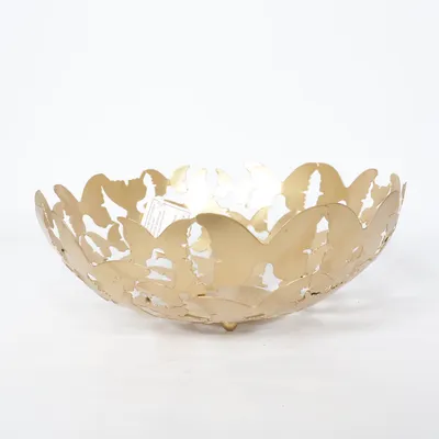 Fruitschaal ( Skål Butterfly Guld) van Carolina Gynning