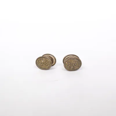 Manschettknappar (Brun) Okänd metall