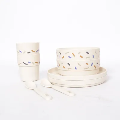 Children's dinner sets (White, Multicolored) from Lässig Polyester, Polyurethane