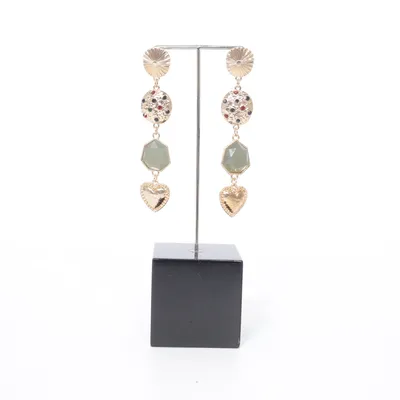 Earrings (Gold, Multicolored) Unknown metal