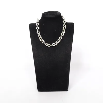 Necklace (Silver, Transparent) from Aska Unknown metal