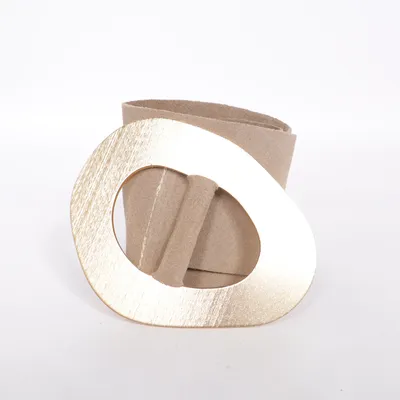 Belt (Beige, Gold) Leather