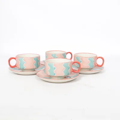 Tasse à café (Rose, Multicolore)