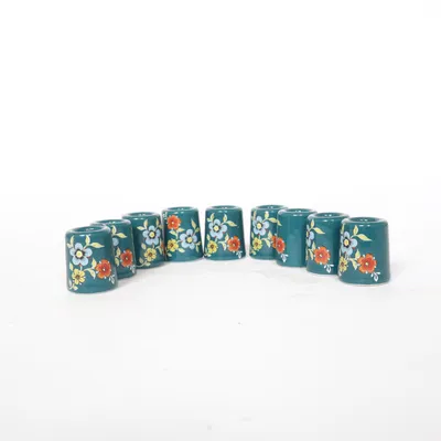 Candle holder (Green, Multicolored) from W.Germany