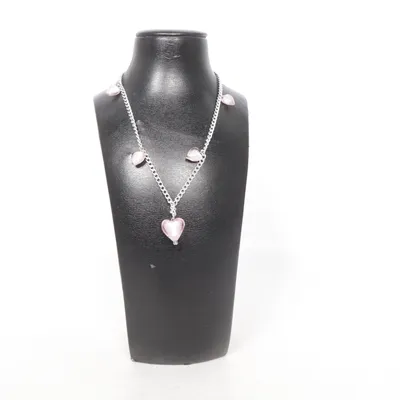 Ketting (Zilver, Roze) Onbekend materiaal