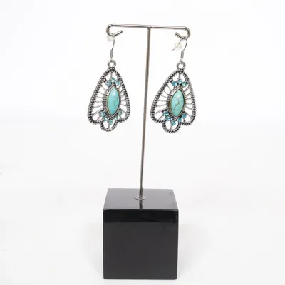 Oorbellen (Turquoise, Zilver) Onbekend materiaal