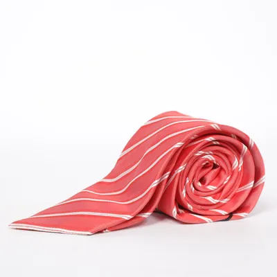 Cravate (Rouge, Blanc) de Bexleys Soie