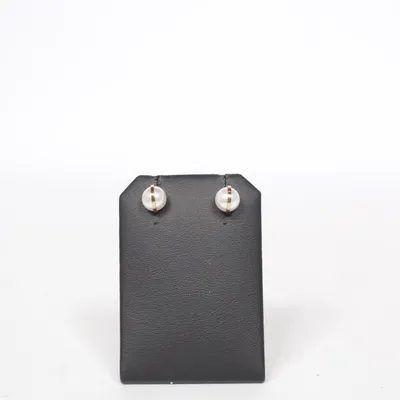 Earrings (White, Gold) from Dazzling Unknown metal