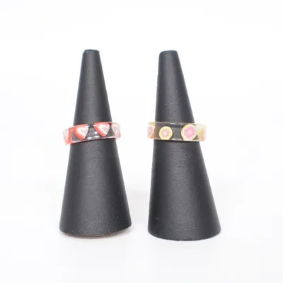 Ring (Transparent, Multicolored, Red) Plastic