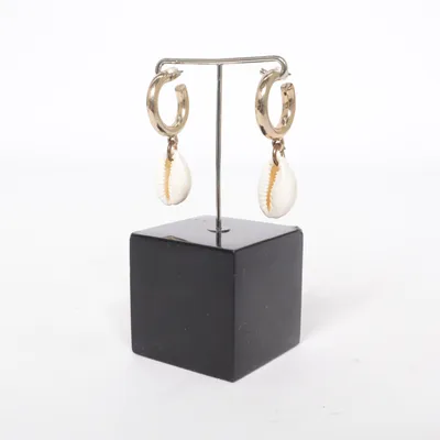 Ohrringe (Gold, Weiß) Unbekanntes Metall