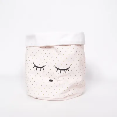Panier de rangement (Rose, Blanc) de Livly Coton