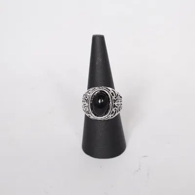 Bague (Argent, Noir) Métal inconnu