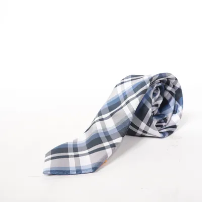 Cravate (Bleu, Gris, Blanc) de Dako Soie