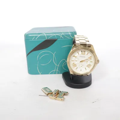 Armbandsur (Guldfärgad, Vit) från Fossil