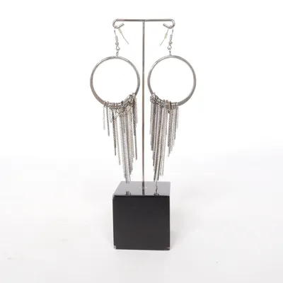 Earrings (Silver, Black, Gold) Unknown metal
