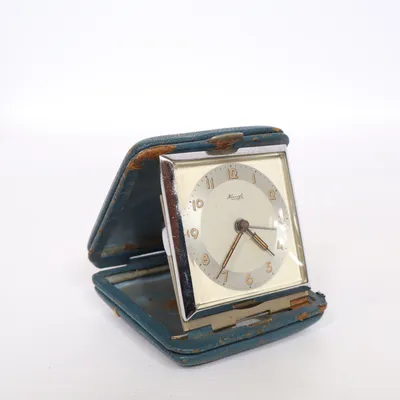 Table clock (Blue, White) from Kienzle