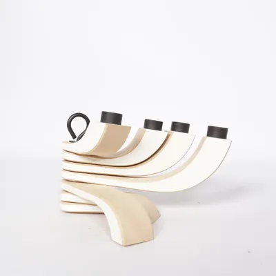 Candlestick (White, Beige) from Design House Stockholm