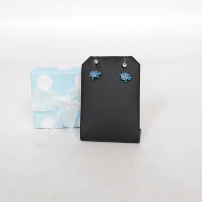 Boucles d'oreilles (Bleu, Blanc) Métal inconnu