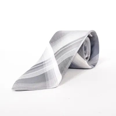 Tie (Gray, White) from Van Heusen Silk