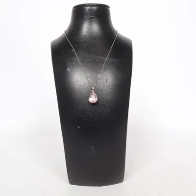 Halskette (Silber, Pink) Unbekanntes Metall