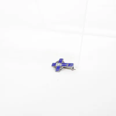 Broche (Bleu, Argent) Métal inconnu