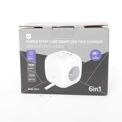 Multiprise (Power Strip Cube Smart Usb Fast Charger 6w1) de Qoltec