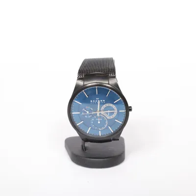 Armbåndsur (Sort, Blå) fra Skagen