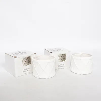 Bloempot (Pot Drum Petit White) van Zbh